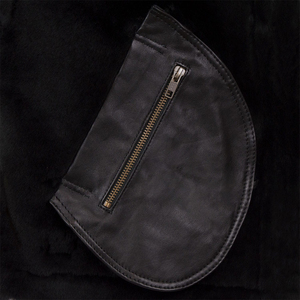 Nuevo estilo de moda Casual moda grande cálido chaqueta de cuero de felpa soporte bordado frontal diseño personalizado invierno ropa de hombre hecha - Product Image 6