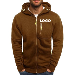 2025 Premium hommes hiver fermeture éclair à capuche lourd coton polaire écologique respirant brodé Streetwear en gros - Product Image 1