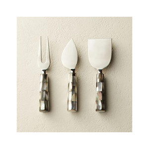 Ensemble de 3 couteaux à fromage élégants mère de poire pour la maison Ensemble de couteaux à fromage de qualité supérieure à prix raisonnable - Product Image 1