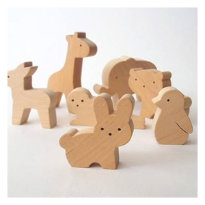 Cutouts, gấu, cáo, voi, thỏ, sóc, ngựa, tê giác, hình dạng cú rừng gỗ chưa hoàn thành - Product Image 2