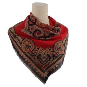 Low MOQ Custom Printed Ethnic Style Bandana Cotton Shawl Adult Department Leaf Dot Digital Printing Trending Fashion <b>Silk</b> <b>Scarf</b> - Product Image 1