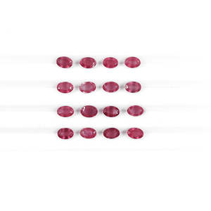 Rubis naturels de Bangkok, ovales calibrés 3x5mm 4x6mm, qualité supérieure, pierres précieuses en vrac, taille brillant, teinte rouge rose, traitement thermique - Product Image 2