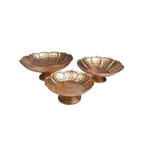 Cuenco decorativo de lujo hecho a mano martillado con acabado personalizado Urli de metal tradicional. - Product Image 2