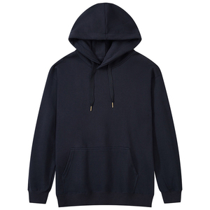 เสื้อฮู้ด400 GSM สำหรับผู้ชายและผู้หญิงผ้าคอตตอน100% สีพื้นแขนปกติทรงหลวมไซส์ใหญ่พิเศษสำหรับผู้ชายในฤดูหนาว - Product Image 3