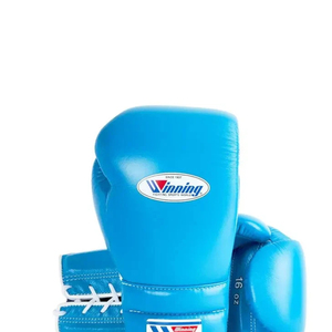Gants de kickboxing verts en cuir PU personnalisés de 10oz fabriqués par OEM Gants de boxe à lacets Tailles de 16oz Arts martiaux en cuir véritable - Product Image 2
