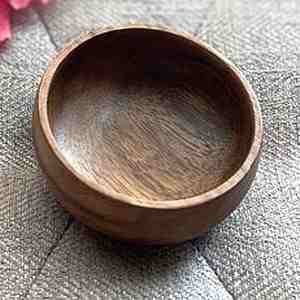Cuenco de madera grande duradero respetuoso con el medio ambiente hecho a mano de diseño personalizado estilo moderno para acampar hecho en La India con calidad de exportación - Product Image 3