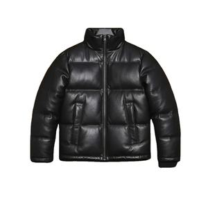 Wholesale Unisex <b>Stand</b> Collar Waterproof Silk/Cotton Hooded Puffer Jacket Custom Quilted Winter Outdoor Front - Product Image 2