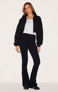 Service du fabricant Sweat à capuche noir à épaules tombantes avec poche pour femmes Anti-rides et respirant Sweats à capuche pour femmes Sweat à capuche zippé - Product Image 3