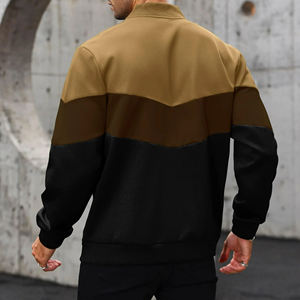 Chaqueta de bombardero de satén ligera personalizada OEM para hombre chaqueta de invierno transpirable con cuello levantado bordado Vintage con MOQ bajo - Product Image 3