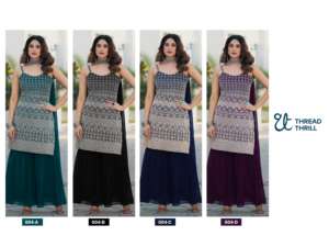 Traje elegante de verano de estilo tradicional indio para mujer vestido Sharara bordado con Salwar Kameez y Dupatta trabajado para mujeres - Product Image 4