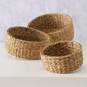 Juego de cuencos decorativos de mimbre hechos a mano de 3 vajilla natural decoración de presentación de comida productos vietnamitas al por mayor ecológicos - Product Image 4
