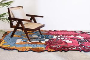 Tapis en laine de dragon tibétain sur mesure, grand format, adapté aux animaux domestiques, antidérapant, écologique, fait à la main, décoration intérieure - Product Image 4