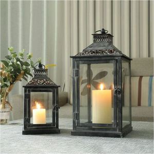 Ensemble de deux lanternes de table en métal, best-seller 2023, vente en gros pour la décoration de la maison, hôtel, restaurant, mariage, bureau, fabriqué en Inde - Product Image 4