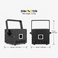 Prix Usine 6W 7W Laser Professionnel pour Mariage, Animation 3D, Dessin Animé, Éclairage Scénique, Mode Application pour Pub, Bar, Fête, Club
