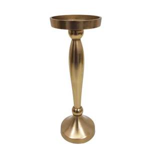 Juego de 2 candelabros modernos de metal en forma de corazón plateado, candelabro cónico sin llama para decoración romántica del hogar o la boda - Product Image 1