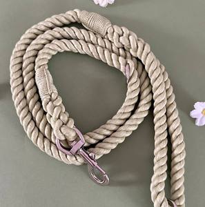 Soft Green Cotton Rope <b>Dog</b> Lead: Durable Walking <b>Leash</b> - Product Image 3