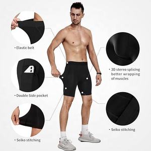 Shorts de compression personnalisés pour hommes – Tenue de sport et yoga en tissu Spandex – Anti-transparence, ajustés, confortables, taille élastique, haute qualité - Product Image 3
