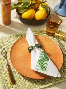 แหวนรองผ้าเช็ดปากสไตล์นางฟ้าทำจากเรซิ่น งานฝีมือประดับลายดอกไม้เคลือบเงา ลวดลายวนสำหรับตกแต่งโต๊ะอาหาร - Product Image 4