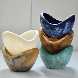 Recién llegado, plato de fruta de resina ecológico, Frutero de media forma para decoración del hogar y hoteles/restaurantes para regalos - Product Image 1