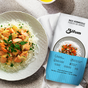 BIFUM Paquete de 10 Fideos de Arroz Integral y Blanco Secos, Sin Gluten, Altos en Fibra, Listos en 2 Minutos, Comidas Instantáneas Saludables - Product Image 4