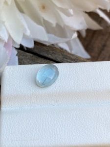 Piedra de cabujones de forma ovalada de Aguamarina de Color superior Natural increíble con piedras preciosas sueltas de buen brillo para hacer joyas de 1,94 quilates - Product Image 2