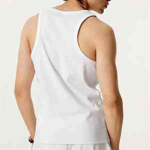 Venta al por mayor de los hombres de verano camiseta sin mangas de alta calidad 100% algodón transpirable tejido de punto de moda estilo Casual - Product Image 3
