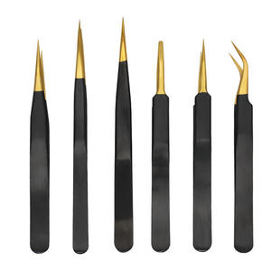 Pinces à épiler en acier inoxydable Applicateur de pinces à faux cils avec logo personnalisé Bande de cils en vrac - Product Image 1