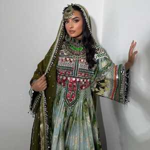 ชุดเดรสยาวสไตล์อัฟกานิสถานสำหรับผู้หญิงชุดเดรสยาวแบบลำลองมีพู่ประดับและประดับเหรียญแบบดั้งเดิมราคาถูก - Product Image 3