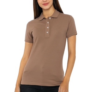 Venta caliente marrón mujer Polo Camiseta 100% poliéster elegante y cómodo Slim Fit Polo camiseta Mujer en Nurak en 2025 - Product Image 5