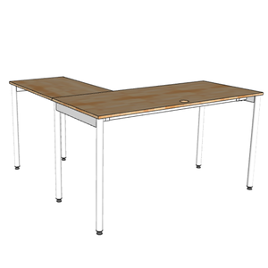 Bureau de travail moderne en forme de L, design convertible - OMA II HBOM212 - Product Image 1