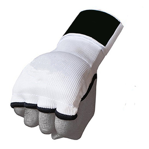 ถุงมือมวยสีดำสีเหลืองด้านในแบบยืดหยุ่นสำหรับป้องกันข้อมือถุงมือเล่นกีฬาพิมพ์โลโก้ได้ตามต้องการ - Product Image 5