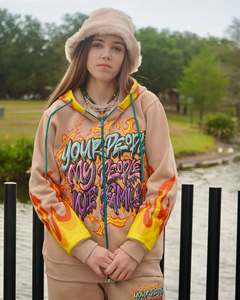 เสื้อมีฮู้ดแบบมีซิปสำหรับผู้ชายเสื้อมีฮู้ดปักลายแบบแต่งลายได้ตามต้องการ - Product Image 3