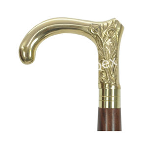 Bastón de Alta Calidad con Esmalte, Mango Plateado con Patrón Grabado, Elegante Bastón para Caminar, Antideslizante, para Aventureros - Product Image 4