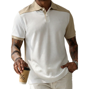 Polo de Punto Texturizado para Hombre, Manga Corta, Cuello Polo, Camisa Casual de Golf para Verano, Transpirable, Estilo Piqué, Moda Masculina para Uso Diario - Product Image 1