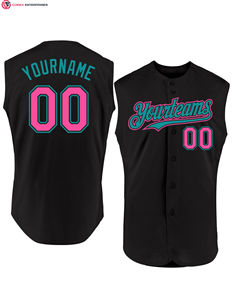 Haute qualité Sublimation impression Logo maillots de Baseball équipe blanc col en v maillots de Baseball bouton complet sans manches hauts de Baseball - Product Image 2