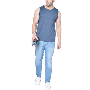 2025 personnalisé été sans manches Polyester Gym Stringer haut pour hommes respirant et ajusté tricoté Muscle débardeur Style décontracté - Product Image 5