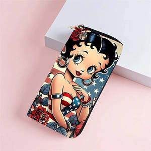 <span class=keywords><strong>Portafoglio</strong></span> Lungo Vintage Bettyy Boopp 2026 in Stile Coreano, Rosso-<span class=keywords><strong>Rosa</strong></span>, per Donne, Porta Cellulare e Carte - Product Image 6