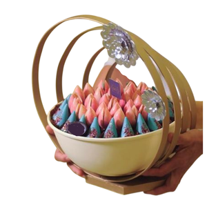 Admirable diseño Decoración de mesa cuenco para servir cuencos de forma redonda de Metal de alta calidad con soporte para Chocolate y otros dulces - Product Image 2