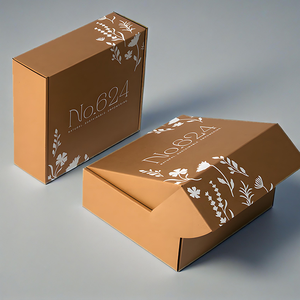 Biểu Tượng Tùy Chỉnh Double-In Kraft <span class=keywords><strong>S</strong></span>óng Các Tông Gửi Thư Hộp Mực Trắng Bưu Phẩm Bao Bì Cho Vớ Lông Và Hộp Quà Tặng - Product Image 2