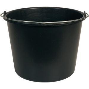 GRIPLINE D 20L Black <b>Plastic</b> Construction <b>Bucket</b> - Product Image 1