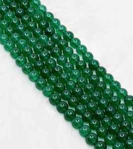 Cuentas Redondas de Jade Verde Auténtico de 8mm de Alta Calidad y Gran Demanda a Bajo Precio de Mercado Anshul Impex - Product Image 2