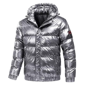 Veste rembourrée en peluche à imprimés personnalisés OEM pour hommes Manteaux d'hiver chauds à bulles pour l'extérieur Homme - Product Image 1