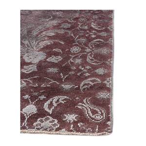 Alfombras de Lana y Seda Anudadas a Mano Aalam, Diseño Floral Rojo y Naranja para Hogar, Auto, Rectangulares, Modelo Pae-6131, Alfombra para Sala, Pasillo, Disponible - Product Image 4