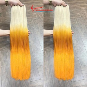 Tendance chaude Super Shiny # Paquets de cheveux bruts de couleur piano jusqu'à 100% cheveux humains d'extensions de cheveux pour femmes de montagne vietnamiennes - Product Image 5