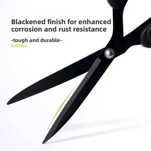 Lame noire grands ciseaux de tailleur outil de coupe de qualité industrielle pour vêtements ménagers en tissu et couture en cuir - Product Image 3