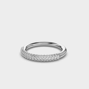 1.50 Carat Lab Grown <b>Diamond</b> 14K Solid Gold Wedding Band Pave Setting Half Eternity Ring Romantic Style <b>Jewelry</b> for Women Party - Product Image 5