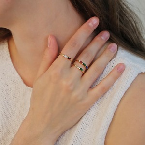 Anillo de Plata de Ley 925 con piedra natal familiar minimalista al por mayor, regalo de boda personalizado para mamá, delicado cumpleaños personalizado - Product Image 6