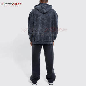 เสื้อวอร์มผู้ชายซักกรดมีฮู้ดสำหรับฤดูหนาวดีไซน์แขนยาวสัมผัสนุ่มปรับแต่งสีและขนาดได้100% ผ้าฝ้ายระบายอากาศ - Product Image 3