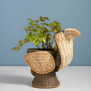 Tendencia caliente artesanía tejida ratán Animal tucán macetas hogar jardín decoraciones de materiales naturales FÁBRICA DE Vietnam - Product Image 3