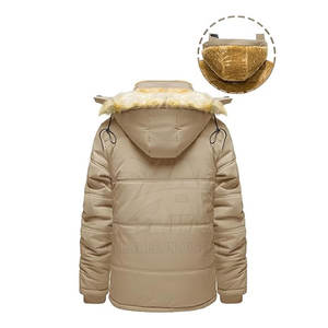 Chaqueta Casual Cortavientos Personalizada para Hombre, Chaqueta de Invierno con Capucha y Piel Sintética, Gruesa y Cálida - Product Image 2